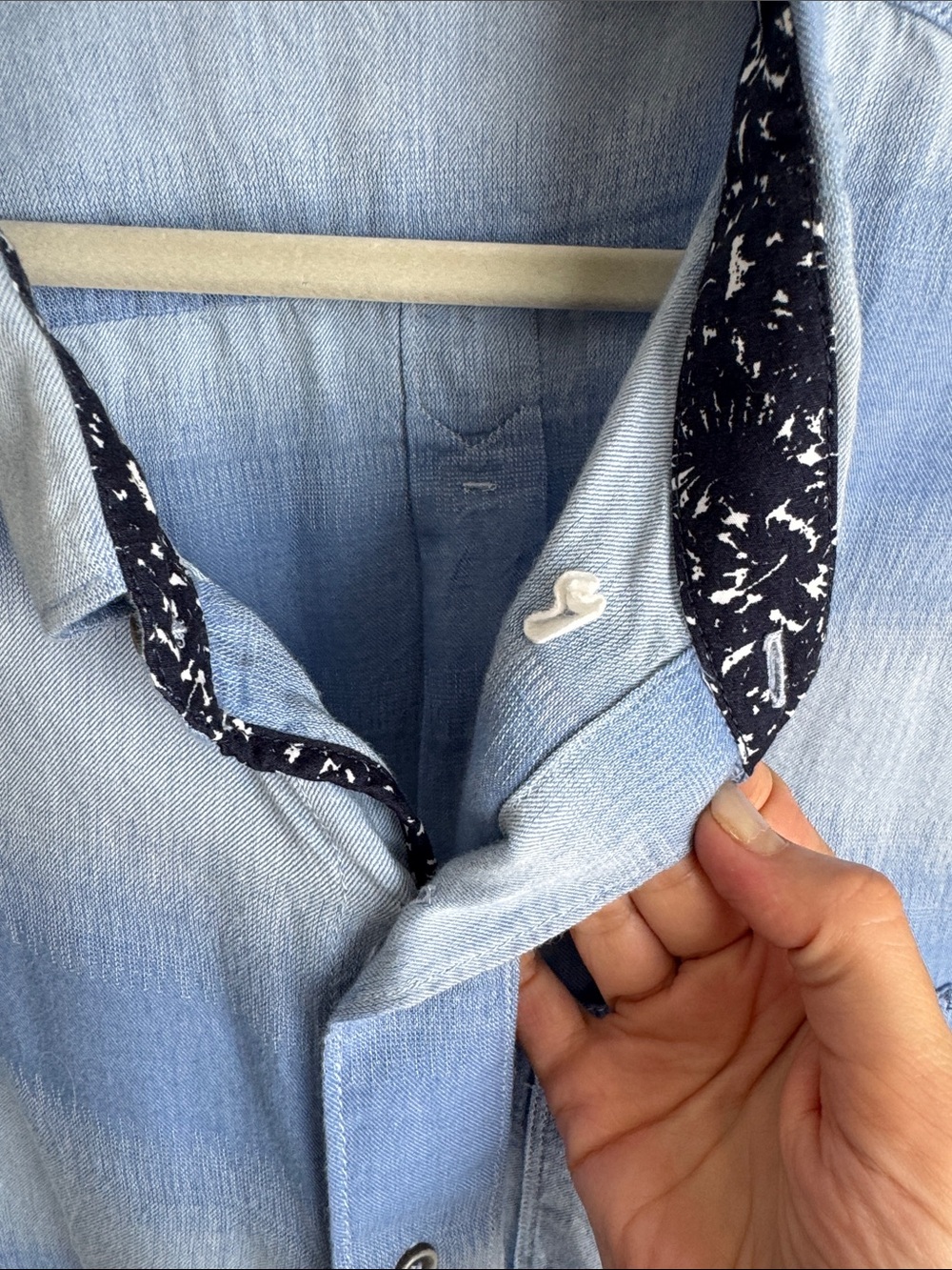 Tommy Bahama Blue Linen Blend Button Front Shirt 2XL Coastal Resort Wear - Picture 6 of 11